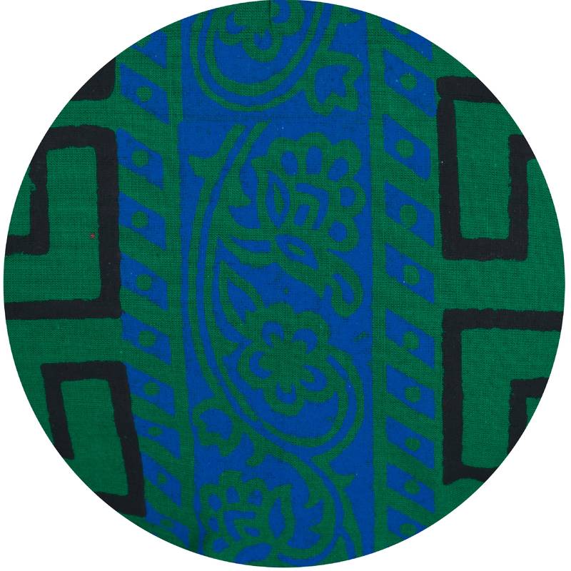 Green printed cotton long kurtis