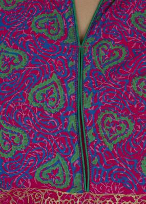 Pink printed cotton long kurtis 5