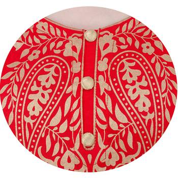 Pink printed cotton long kurtis 5