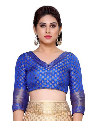 Mimosa Beige Art Silk Kanchipuram Style Saree With Blouse 5