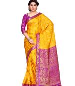 Mimosa Gold Art Silk Kanchipuram Style Saree With Blouse