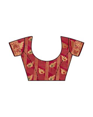 Mimosa Purple Art Silk Kanchipuram Style Saree With Blouse 4