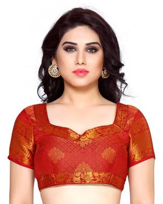 Mimosa Beige Art Silk Kanchipuram Style Saree With Blouse 5