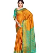 Mimosa Gold Art Silk Kanchipuram Style Saree With Blouse