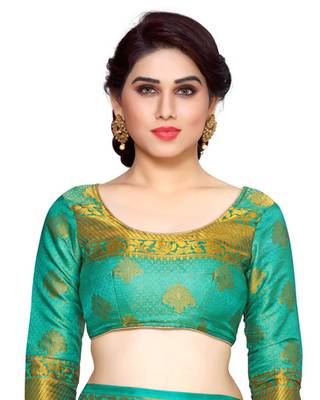 Mimosa Gold Art Silk Kanchipuram Style Saree With Blouse 5