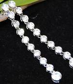 American Diamond Drop Sterling Silver Dangler Earrings