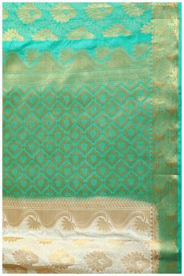 Mimosa Beige Art Silk Kanjivaram Style Saree With Blouse 4