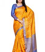 Mimosa Gold Art Silk Faux Kanjivaram Style Saree With Blouse