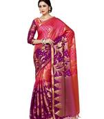 Mimosa Multi Art Silk Kanjivaram Style Saree With Blouse