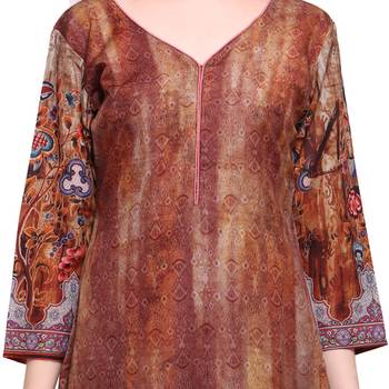 Multicolor Muslin Cotton Digitally Printed Kurti 4