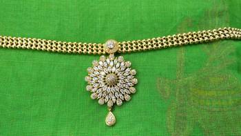 White CZ Waist Belt 2