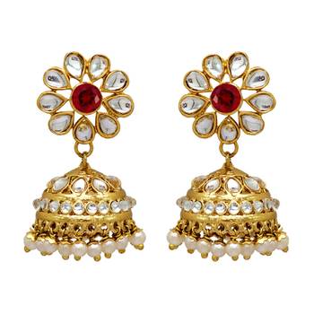 Maroon Color Imitation Pearl Kundan Necklace With Earring & Maang Tikka 2