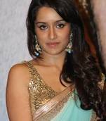 Shraddha Kapoor Bollywood Replica Blue Georgette party wear designer Saree