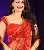 Sonakshi Sinha Bollywood Replica Net Red party wear designer Saree