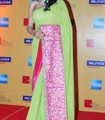 Sridevi Bollywood Replica Green Georgette party wear designer Saree
