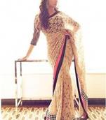 Asin Bollywood Replica Cream Net party wear designer Saree