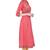 Peach printed cotton long kurtis