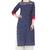Multicolor printed cotton long kurtis