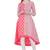 Pink printed cotton long kurtis