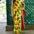 Kalamkari Saree In Mal Cotton With Istch Border  Mudra Pattern Yellow