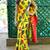 Kalamkari Saree In Mal Cotton With Istch Border  Mudra Pattern Yellow