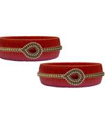 Red pearl bangles