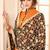 Orange embroidered
 jacquard salwar
