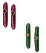 Multicolor pearl bangles