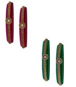 Multicolor pearl bangles