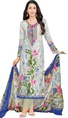 Multicolor Glaze Cotton Printed & Embroidered Women's Salwar Suit 2