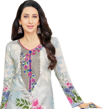 Multicolor Glaze Cotton Printed & Embroidered Women's Salwar Suit 5