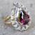 Pink Drop Diamond Cocktail Ring
