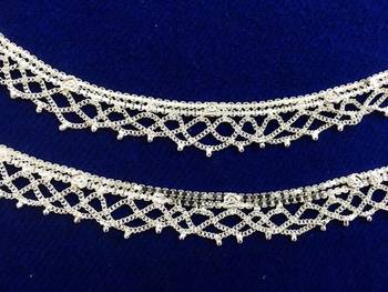 Ethnic India Silver Plated Lace Payal Anklets Pair Sp15 2