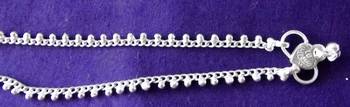 Silver Plated Chain Anklet Payal Pair Sa11 3