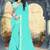 Sky Blue Woven Georgette Saree With Blouse