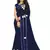 Navy Blue Woven Georgette Saree With Blouse