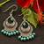 Designer Oxidised Silver jhumka Earrings