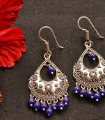 Designer Oxidised Silver jhumka Earrings