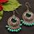Designer Oxidised Silver jhumka Earrings