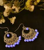 Designer Oxidised Silver jhumka Earrings