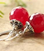 Designer Single Stonre Semi-Precious Agtes bead Earrings