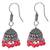 Designer Oxidised Silver jhumka Earrings