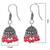 Designer Oxidised Silver jhumka Earrings