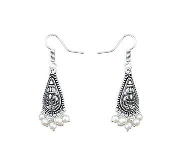 Designer Oxidised Silver jhumka Earrings 2