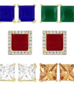 Designer inter-changeable 5 In 1 Colourful Studs to match daily outfits
