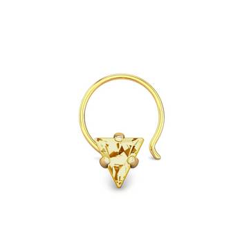 Designer golden Coloured Diamond Classic Nose Pin or Nose Ring 1
