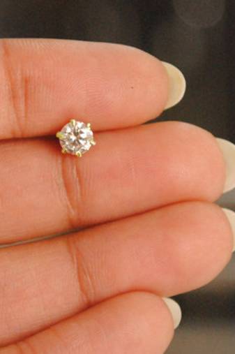 Designer Large Diamond Classic Nose Pin or Nose Ring