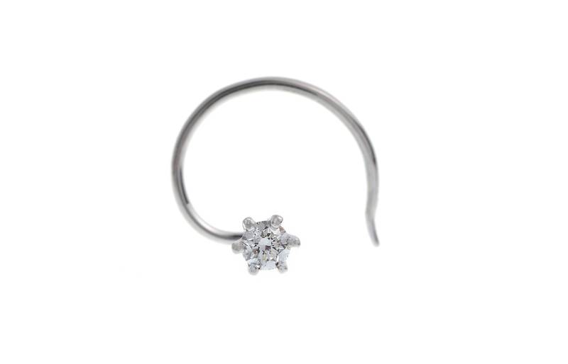 Designer Diamond Classic Nose Pin or Nose Ring