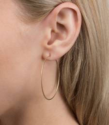 Designer Golden Bold look 2.3 inch diametre Hoop Earrings