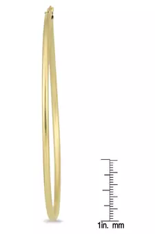 Designer Golden Bold look 2.3 inch diametre Hoop Earrings